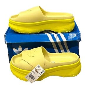 Adidas Women's Bright Yellow Mules